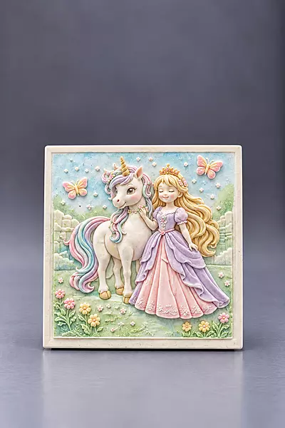 Reusable Tangled Princess Keep sake plate DIY Painting Kit