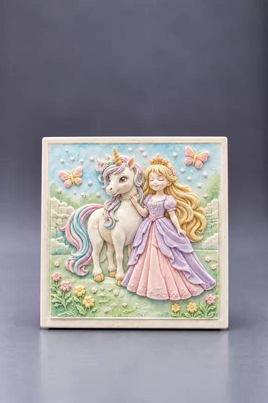 Reusable Tangled Princess Keep sake plate DIY Painting Kit