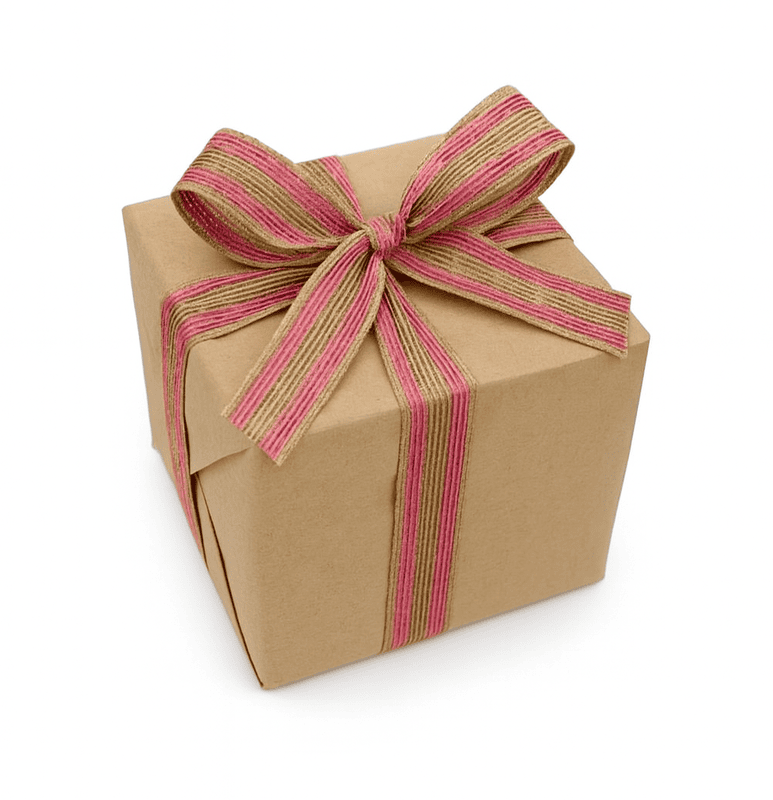 Jute Ribbon Double Stripe - Pink/Blue/Brown/White