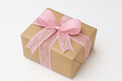 Net Lace Ribbon - Sky/Red Net Lace Ribbon - Sky/Red