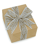 Natural Jute Ribbon with Net Lace