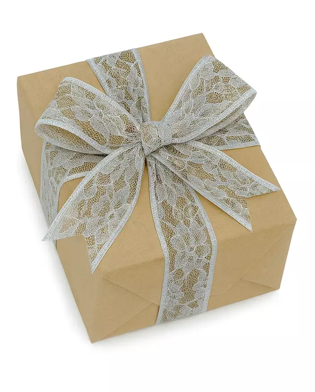 Natural Jute Ribbon with Net Lace