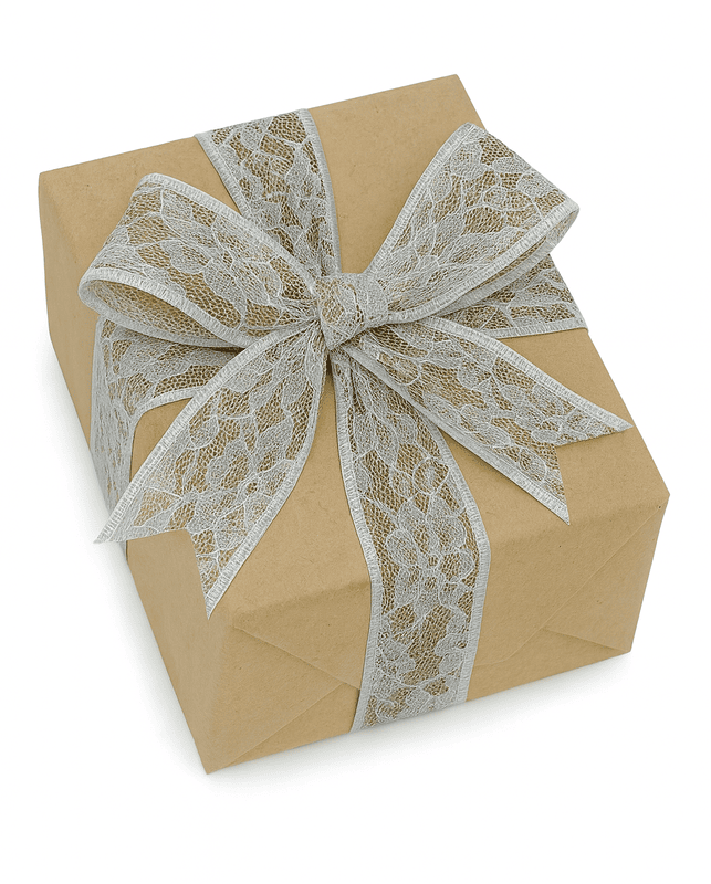 Natural Jute Ribbon with Net Lace