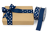 Polka Dot - Navy Blue with White