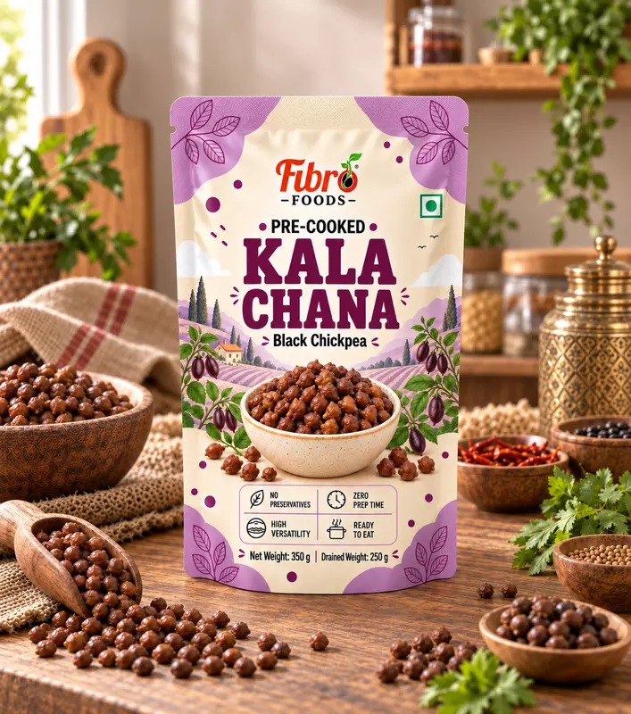 Pre-Cooked Kala Channa (Black Chickpeas) – 250g