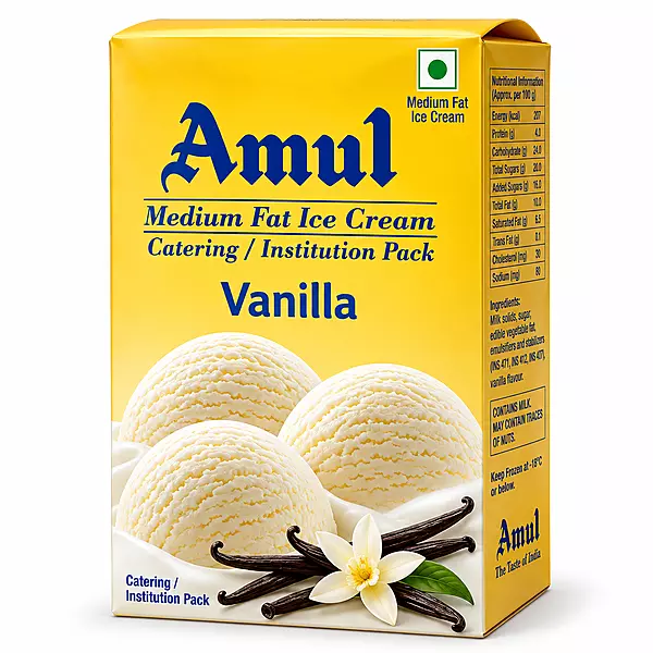 Amul - Vanilla Ice Cream 4 Ltr (MF)