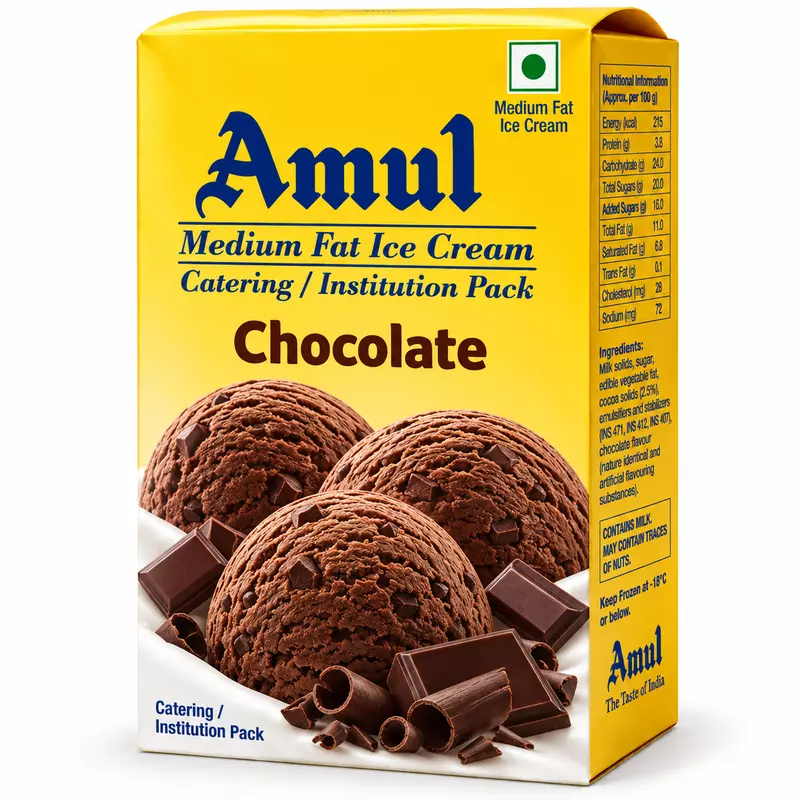 Amul - Chocolate Ice Cream 4 Ltr (MF)