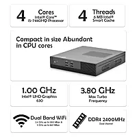 Intel i5-7440HQ Mini PC – Quad Core Processor, Full HD Display Support, HDMI, USB 3.0 & Wi-Fi | SmartDeskPC
