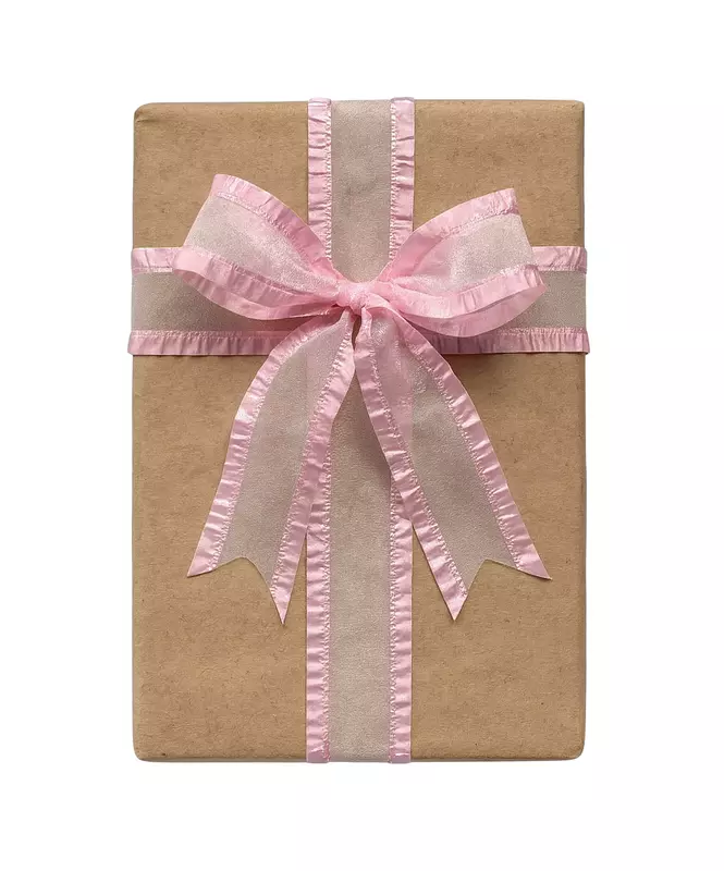 Sheer Ribbon With Satin Frill Edges