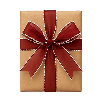 Sheer Ribbon with Pearl Edges