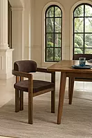 Burbon Fine Dining Cafe Solidwood Upholstery Chair