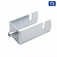 T2 Gapless Solar Mounting Bracket | For 60×40mm (2" × 1.5") Square Pipe