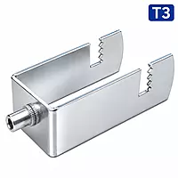 T3 Gapless Solar Mounting Bracket | For 80×40mm (3" × 1.5") Square Pipe