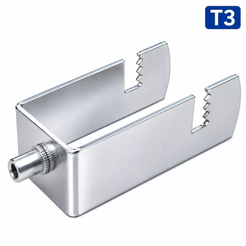 T3 Gapless Solar Mounting Bracket | For 80×40mm (3" × 1.5") Square Pipe