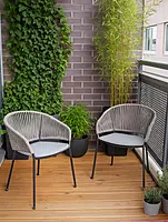 Coral Outdoor Accent Patio Weaving Chair Set of 2