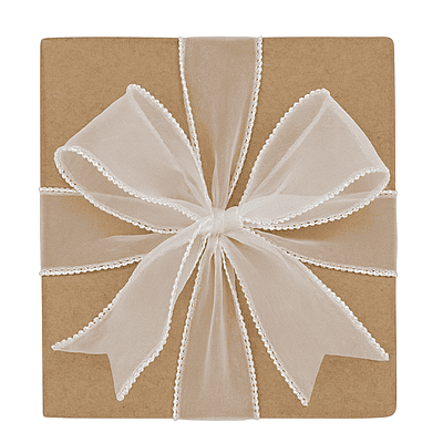 Sheer Ribbon with Pearl Edges