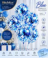 Confetti Blue Balloons - Pack of 10