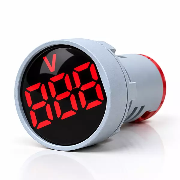 RED AC 60-500V LED Voltage Meter Indicator Signal - 22.5mm