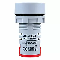 RED AC 60-500V LED Voltage Meter Indicator Signal - 22.5mm