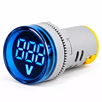Blue AC 60-500V LED Voltage Meter Indicator Signal - 22.5mm