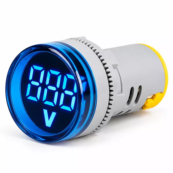 Blue AC 60-500V LED Voltage Meter Indicator Signal - 22.5mm