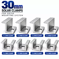 30mm End Clamp and Mid Clamp for Solar Panel Mounting