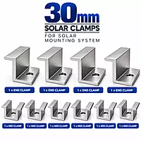 30mm End Clamp and Mid Clamp for Solar Panel Mounting