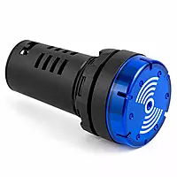 22.5mm Buzzer Illuminated Blue