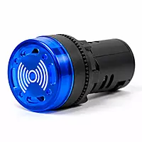 22.5mm Buzzer Illuminated Blue