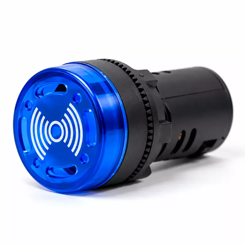 22.5mm Buzzer Illuminated Blue