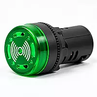 22.5mm Buzzer Illuminated Green