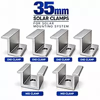 35mm End Clamp and Mid Clamp for Solar Panel Mounting