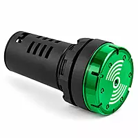 22.5mm Buzzer Illuminated Green