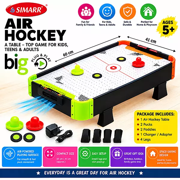 A TABLE TOP GAME FOR KIDS ,TEEN & ADULTS AIR HOCKEY