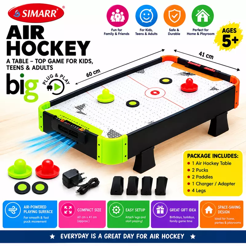 A TABLE TOP GAME FOR KIDS ,TEEN & ADULTS AIR HOCKEY