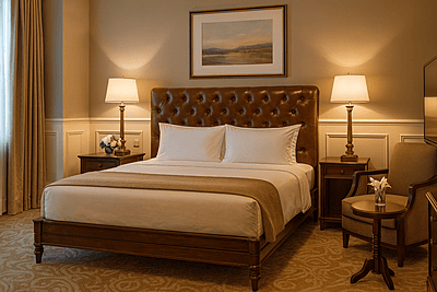 Rockwell Chesterfield Upholstered King Size Hotel Bed