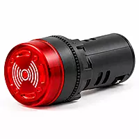 22.5mm Buzzer Illuminated Red