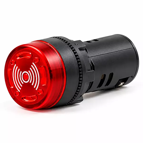 22.5mm Buzzer Illuminated Red