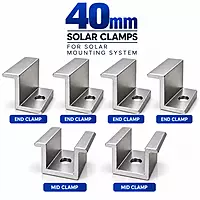 40mm End Clamp and Mid Clamp for Solar Panel Mounting