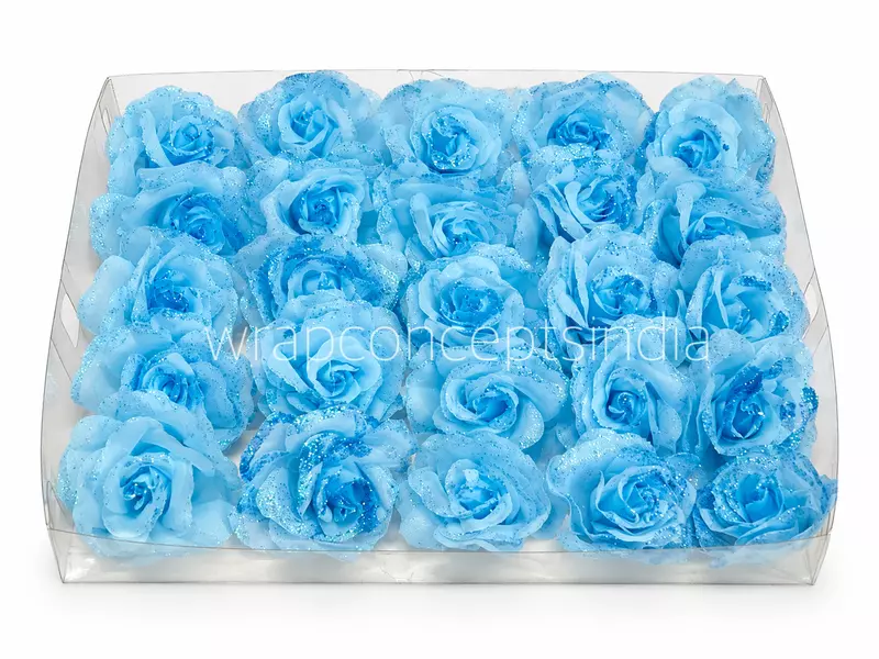 Icy Blue Sparkle Rose
