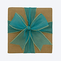 Sheer Ribbon with Gold Wired Edges