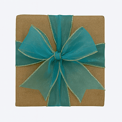 Sheer Ribbon with Gold Wired Edges