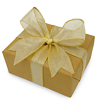 Sheer Ribbon with Gold Wired Edges