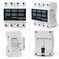 Automatic Over/Under Voltage and Over Load Protection (Adjustable Setting) with Auto Re-Connect 63A (4 pole)
