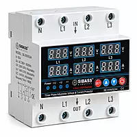 Automatic Over/Under Voltage and Over Load Protection (Adjustable Setting) with Auto Re-Connect 63A (4 pole)