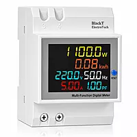 Digital Energy Meter - 6-in-1 AC Voltage, Current, Power & Energy Monitor with Built-In CT, 40-300V, 100A (Regular)