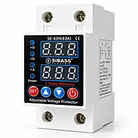 Automatic Over/Under Voltage and Over Load Protection (Adjustable Setting) with Auto Re-Connect 63A