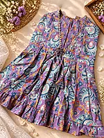 Lavender Anarkali frock for Dogs and Cats