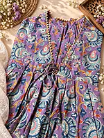 Lavender Anarkali frock for Dogs and Cats