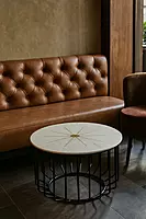 Lark Marble Top Inlay Coffee Table